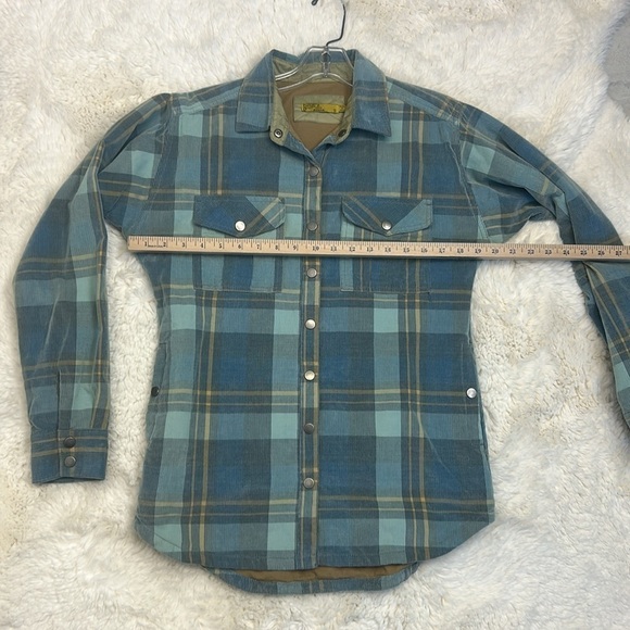 PrAna Jacket Men’s Multicolor Tartan Plaid Corduroy Casual Flannel Outdoor - Picture 10 of 11